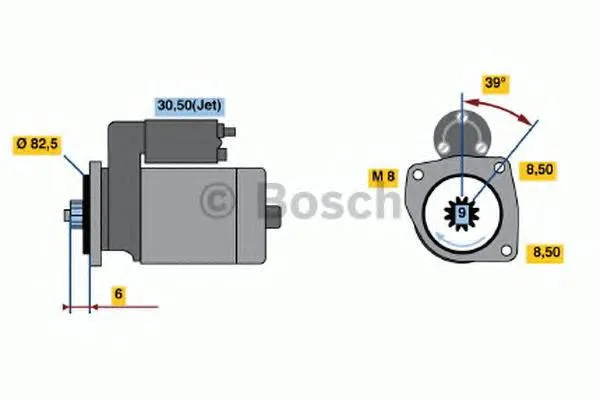 Motor de arranco 0986022510 Bosch