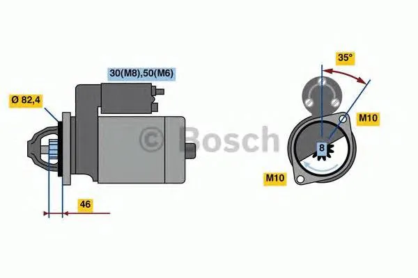 Motor de arranco 0986022960 Bosch