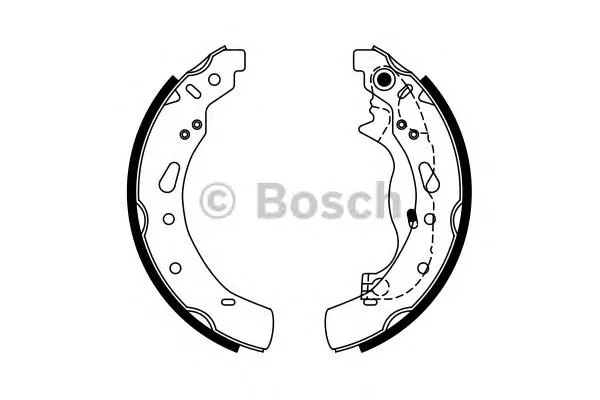 Sapatas do freio traseiras de tambor 0986487767 Bosch
