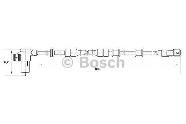 Sensor dianteiro de ABS 0265006207 Bosch