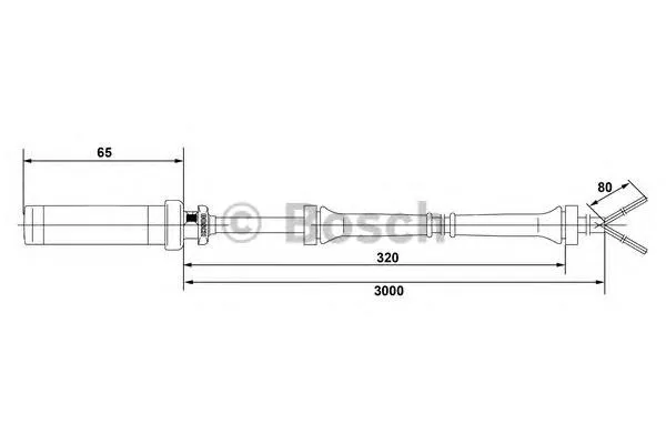 Sensor dianteiro de ABS 0265004008 Bosch