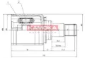 Junta homocinética interna dianteira esquerda Toyota Avensis T22