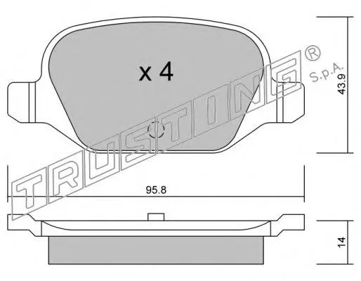 Sapatas do freio traseiras de disco Fiat Punto 2 188
