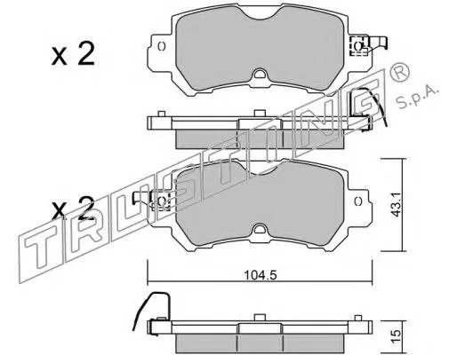 Sapatas do freio traseiras de disco Mazda CX-5 1 KE, GH