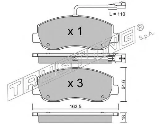 Sapatas do freio dianteiras de disco Renault Master 3 FV, JV
