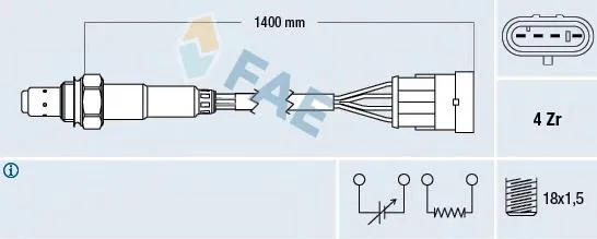 Sonda lambda, sensor de oxigênio Fiat Punto 2 188