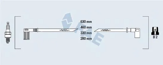 Fios de alta voltagem, kit 85650 FAE
