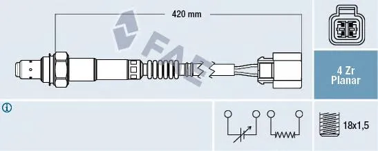 Sonda lambda, sensor de oxigênio Hyundai Coupe 2 GK