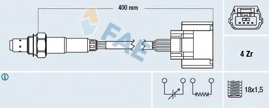 Sonda lambda, sensor de oxigênio depois de catalisador 97305 NGK
