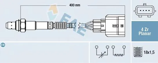 Sonda lambda, sensor de oxigênio até o catalisador 8200590431 Renault (RVI)