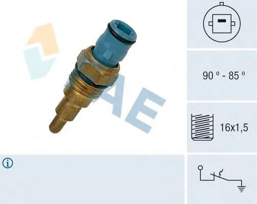 Sensor de temperatura do fluido de esfriamento (de ativação de ventilador do radiador) Toyota Carina 2 T15