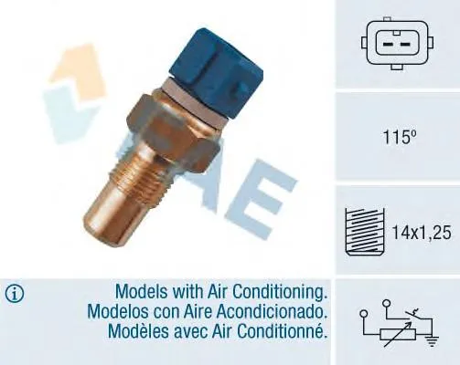 Sensor de temperatura do fluido de esfriamento Peugeot/Citroen 024285