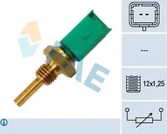 Sensor de temperatura do fluido de esfriamento Fiat 500 312
