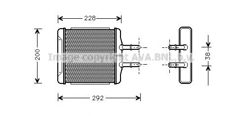 DWA6027 AVA Radiador de forno (de aquecedor)