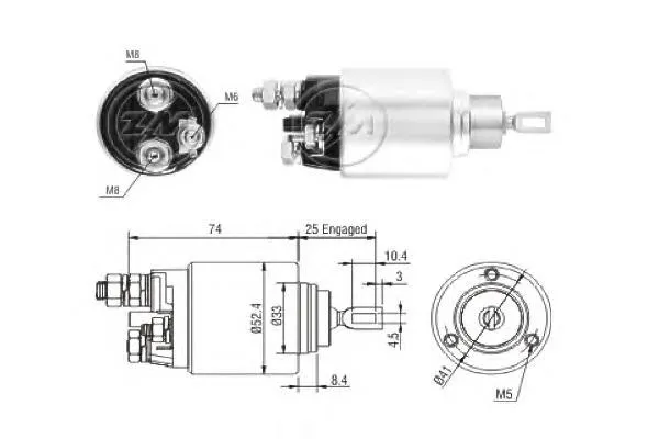 Relê retrator do motor de arranco Fiat Ducato 3 250