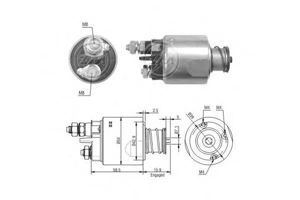 Relê retrator do motor de arranco 77362732 Fiat/Alfa/Lancia