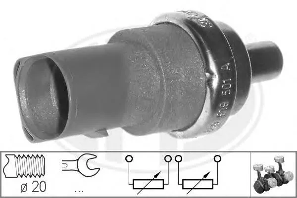 Sensor de temperatura do fluido de esfriamento Volkswagen Golf 4 1J1