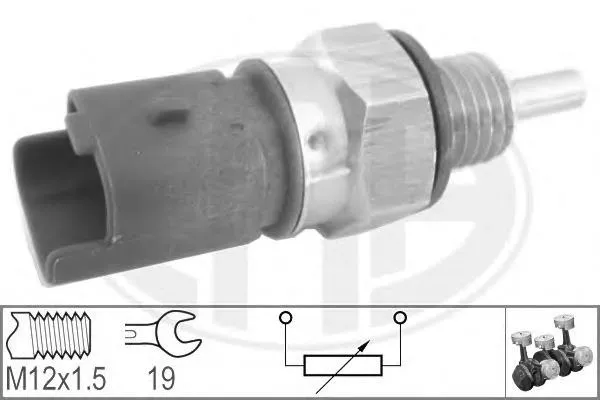 Sensor de temperatura do fluido de esfriamento Fiat Fiorino 225