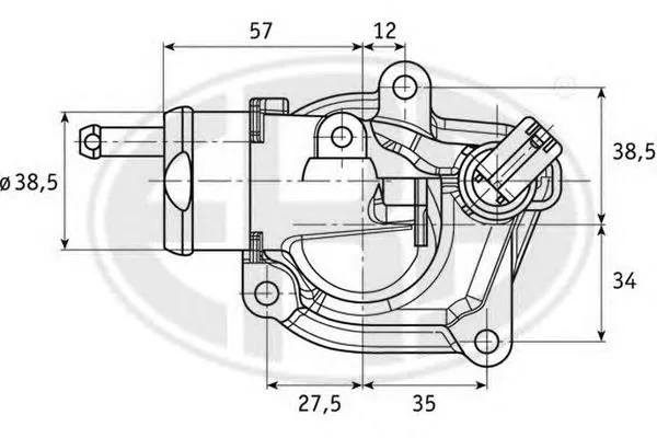 Caixa do termostato DT1132H Dayco