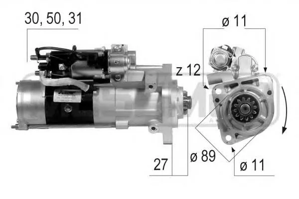 Motor de arranco M9T62671 Mitsubishi