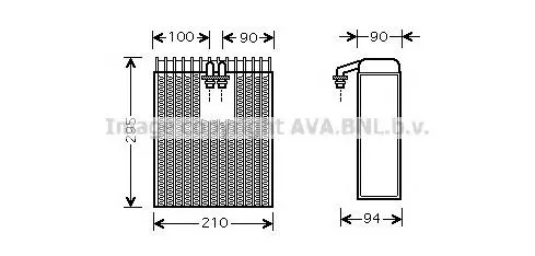 Vaporizador de aparelho de ar condicionado Toyota Camry III