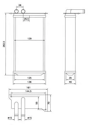 Radiador de forno (de aquecedor) 52226 NRF