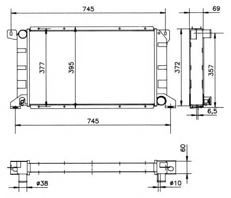 Radiador de esfriamento de motor 52034 NRF