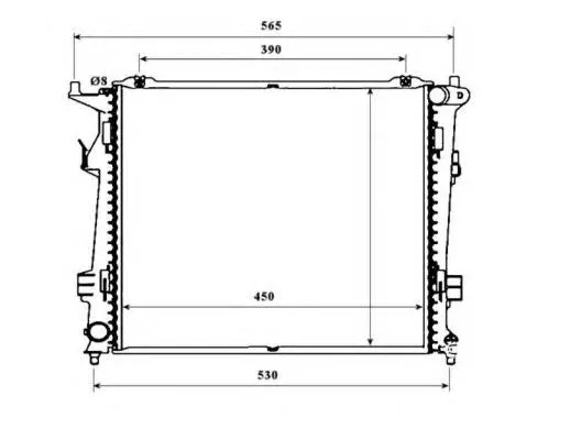 Radiador de esfriamento de motor 53848 NRF