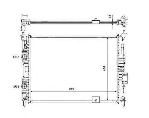 Radiador de esfriamento de motor 59306 NRF