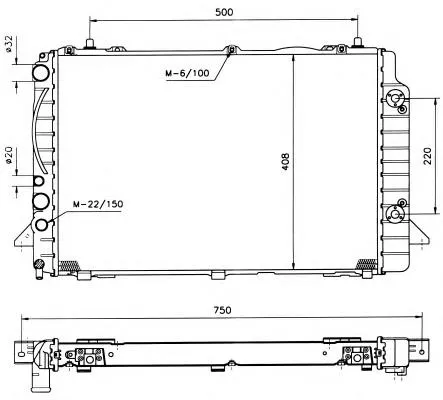 Radiador de esfriamento de motor 50532 NRF