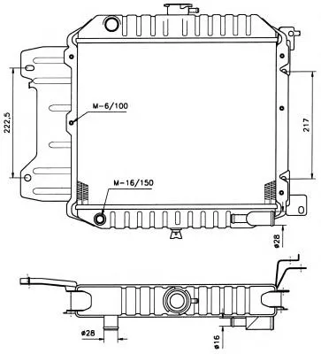 Radiador de esfriamento de motor 504067 NRF