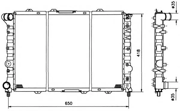 Radiador de esfriamento de motor Alfa Romeo 156 932