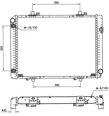 Radiador de esfriamento de motor 58208 NRF