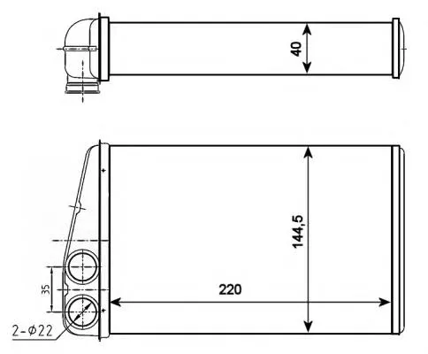 Radiador de forno (de aquecedor) 6012N81 Polcar