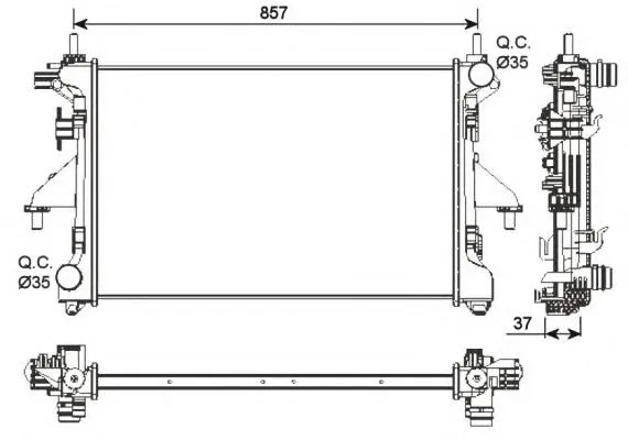 Radiador de esfriamento de motor Fiat Ducato 3 250