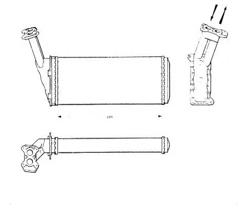 Radiador de forno (de aquecedor) Citroen BX XB