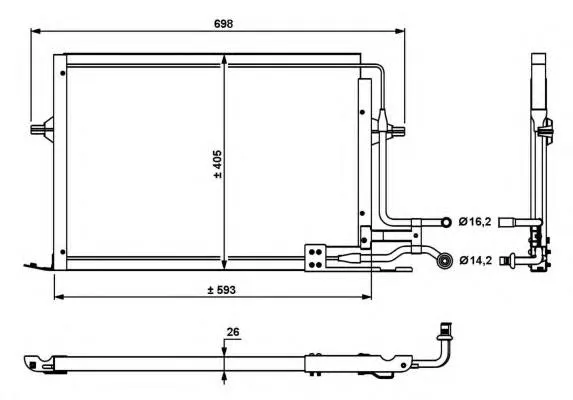 Radiador de aparelho de ar condicionado Ford Mondeo 1 GBP