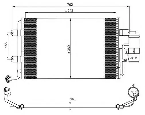 Radiador de aparelho de ar condicionado Volkswagen Golf 4 1J1