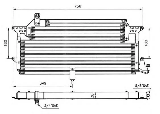 Radiador de aparelho de ar condicionado Volkswagen Passat 3A5, 351, 315