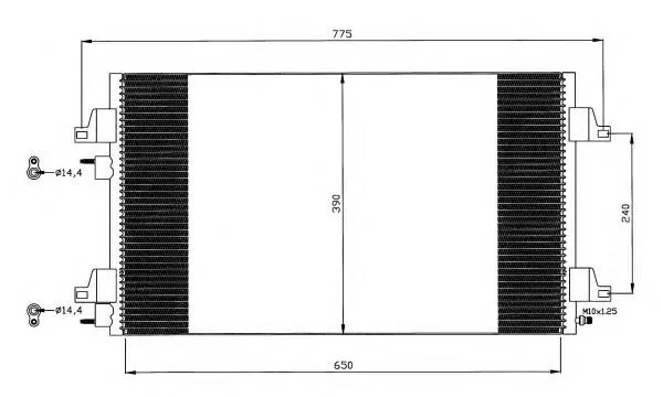 Radiador de aparelho de ar condicionado Renault Laguna 2 BG0, BG1