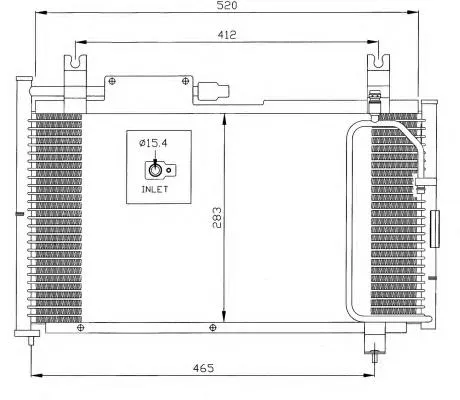 Radiador de aparelho de ar condicionado Suzuki Swift 2 EA