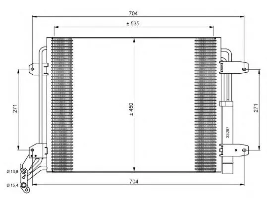 Radiador de aparelho de ar condicionado Volkswagen Tiguan 1 5N1, 5N2