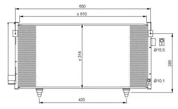 Radiador de aparelho de ar condicionado Subaru Forester 4 S13, SJ
