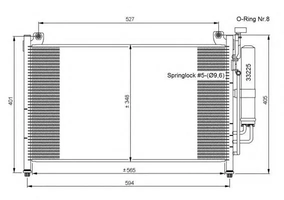 Radiador de aparelho de ar condicionado Mazda 2 2 DE