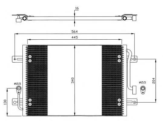 Radiador de aparelho de ar condicionado Fiat Palio 178DX