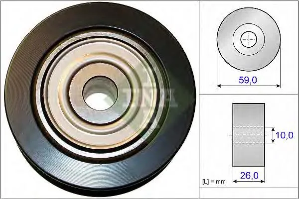 Rolo parasita da correia de transmissão PU105529RMXY5 Koyo