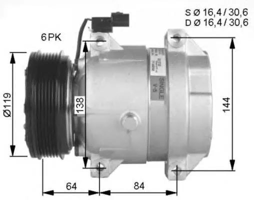 Compressor de aparelho de ar condicionado 714956 MSG Rebuilding