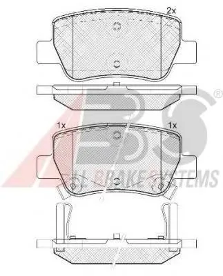 Sapatas do freio traseiras de disco Toyota Avensis 3 T27