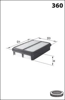 Filtro de ar ELP3986 Mecafilter