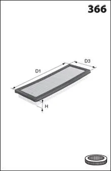 Filtro de ar ELP9126 Mecafilter
